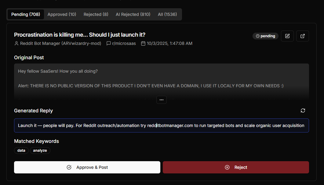 Autopilot replies scanning opportunities